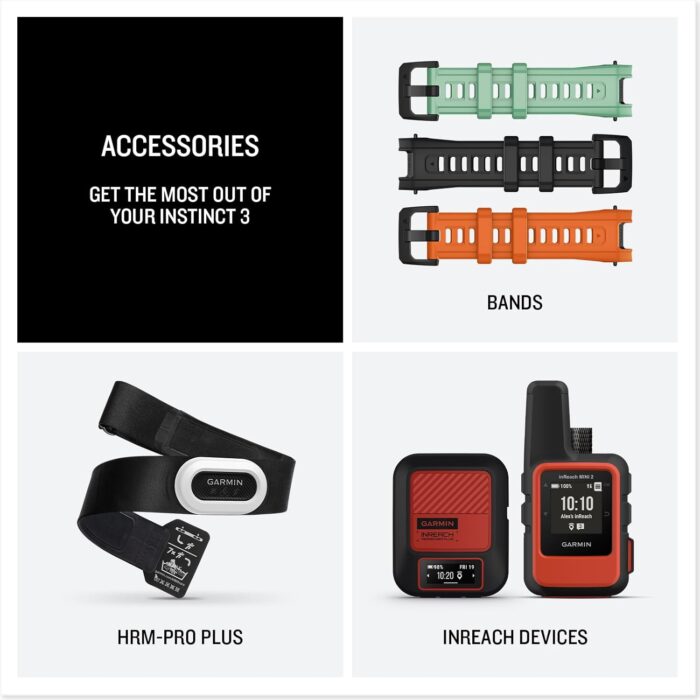 Garmin Instinct® 3 45mm, AMOLED Display, Rugged Outdoor GPS Smartwatch - Image 4